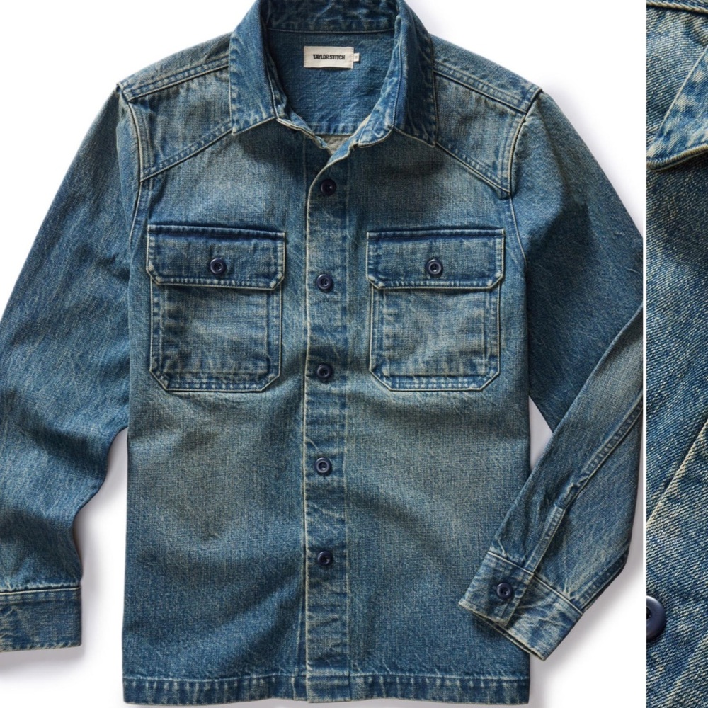 Taylor Stitch Indigo Denim Workshirt - Blue